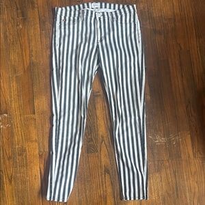 Hudson Jeans Black and White Striped Women Jeans